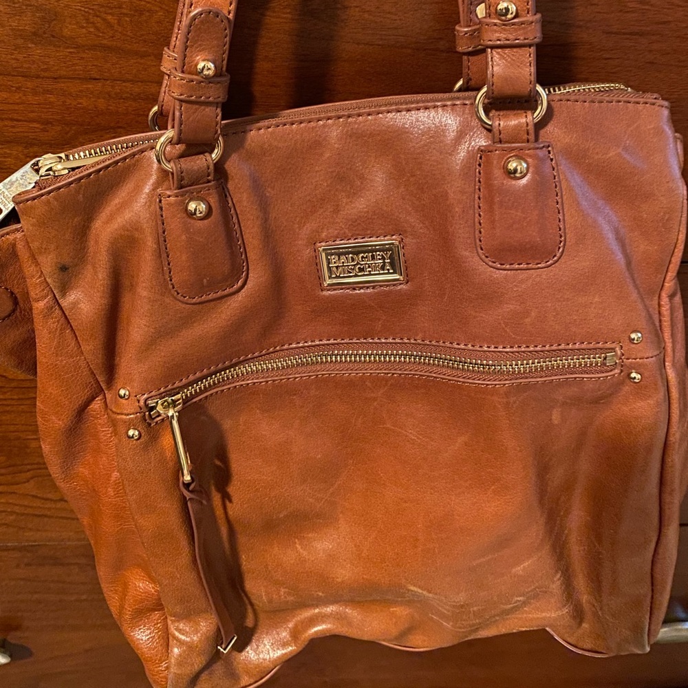 Badgley Mischka Leather Tote Bag